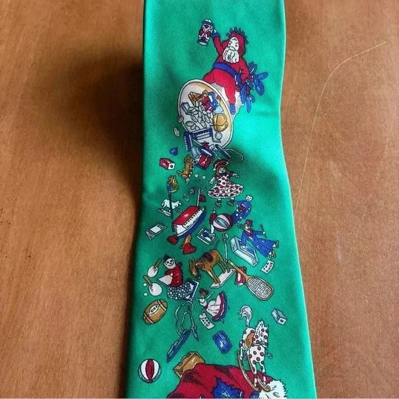 Robert Talbott Christmas Santa Men’s Tie 4” x 56” Vintage - Picture 3 of 6